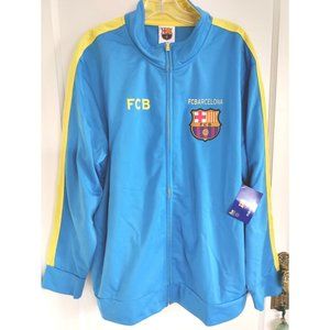 NEW w TAGS Official FC Barcelona Barca Track Jacket Full Zip Men's SZ XL